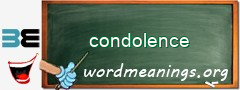 WordMeaning blackboard for condolence